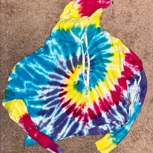 TIE-DYE CROPPED HOODIE - Perfect Condition!